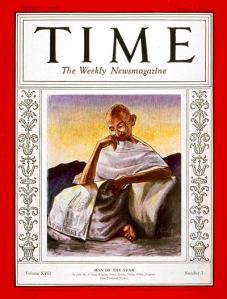 Gandhi on the cover of Time Magazine as 'Man of The Year' -1931